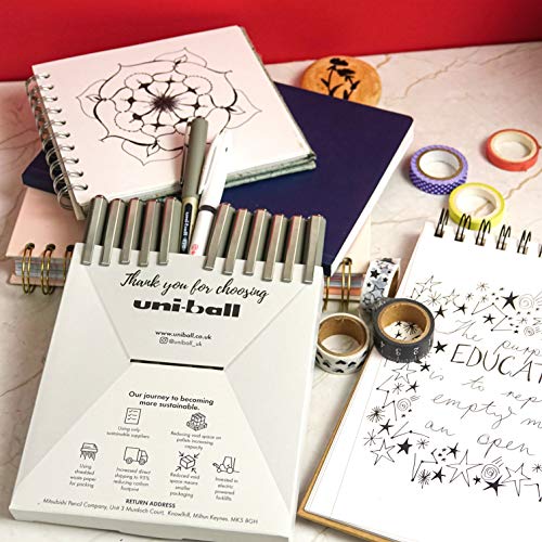 uni-ball UB-157 Eye Rollerball Pens. Premium Fine 0.7mm Ballpoint Tip for Super Smooth Writing, Drawing and Colouring. Fade and Water Resistant Liquid