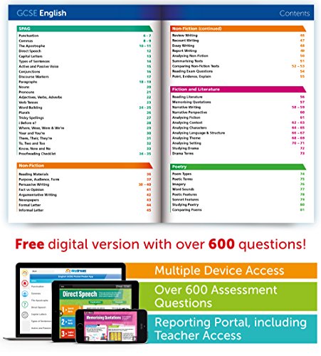 GCSE English, Maths (Foundation) & Science Revision Guide Pack (Daydream Education) - FREE digital editions with 1,600+ English & Maths assessment