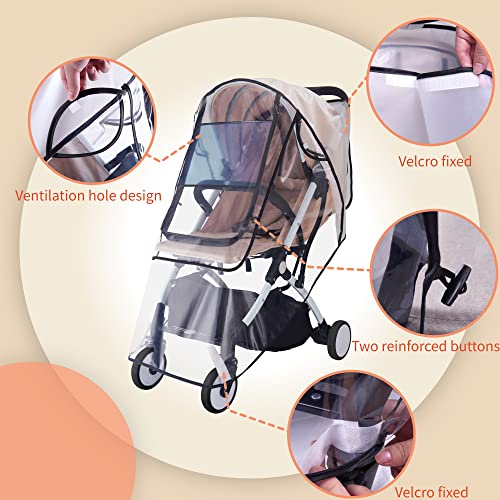 Bemece Universal Rain Cover for Pushchair Stroller Buggy Pram, Baby Travel Weather Shield - Double Protection?
