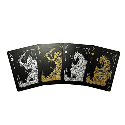 ACELION Waterproof Plastic Playing Cards, Deck of Cards, Gift Poker Cards (Dragon)