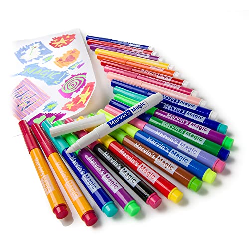 Marvin's Magic - Amazing Magic Pens - Colour Changing Magic Colouring Pens Set - Create 3D Lettering or Write Secret Messages - Magical Art Supplies