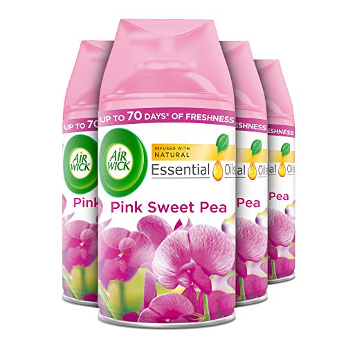 Air Wick |Pink Sweet Pea |Automatic Air Freshener | Freshmatic Auto Spray Refill | 250ml| Pack of 4