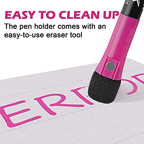 ABEIER whiteboard markers whiteboard pens:12 Magnetic Whiteboard Pens and Eraser set, 12 Colors Fine Tip Whiteboard Markers, Low-Odor, Non-Toxic Fine