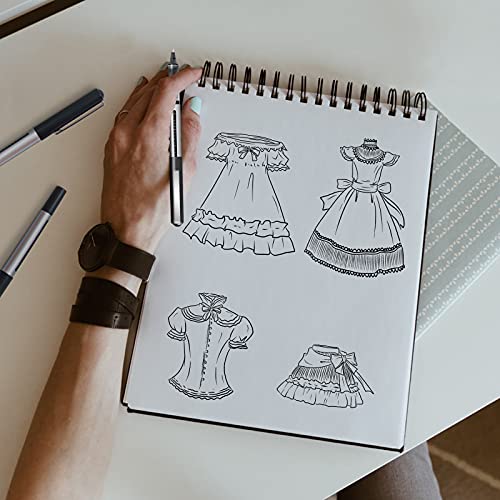 AKARUED Rollerball Pens 16 Pack Black Gel Pens, 0.5mm Liquid Ink Rollerball Pen, Quick-Drying Ballpoint Pens Writing Pens for Bullet Journal,