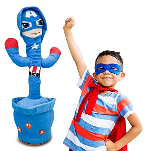 Ava's Toys Dancing Cactus - Plush Toys Singing Cactus Toy,Toys-Baby Toys, Repeat What You Say Talking Cactus,Superhero Toy