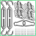 Sun Shade Sail Fixing Kit, M6 Heavy Duty Sun Sail Shade Hardware Kit, 304 Stainless Steel Awning Attachment Set for Garden Triangle and Square,