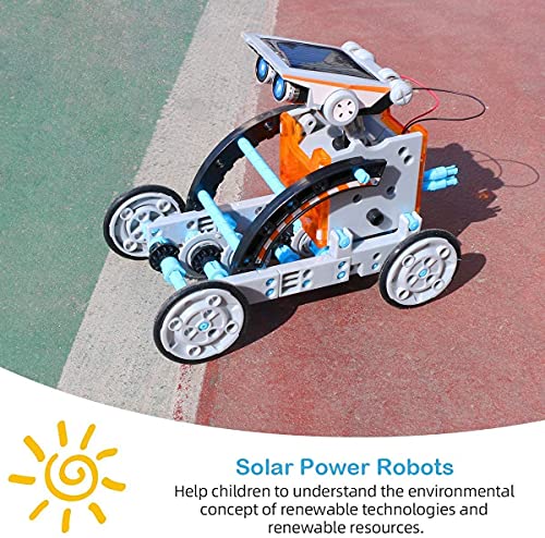 ACELIFE STEM Solar Robot Toy 12-in-1 Educational Science Kit DIY Building Toy Construction Engineering Set for Kids Age 8-12 Boys & Girls Birthday,
