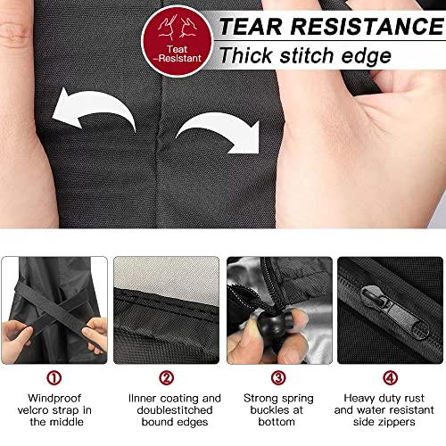 Parasol Cover Patio Garden Umbrella Covers Waterproof Windproof Anti-UV with Zip 210D Oxford Fabric Garden Parasol Cover for 7ft to 10ft Garden