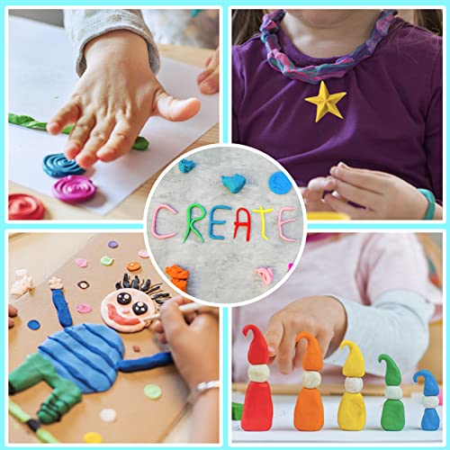 Air Dry Clay 56 Colors, Modelling Clay for Kids, DIY Molding Magic Clay for with Tools, Craft Kit for Kids Boys Girls, Toys Gifts for Age 3 4 5 6 7 8+