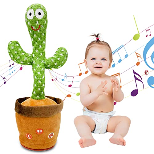 Ava's Toys Volume Control Dancing Cactus- Voice Recorder Baby Toys- Talking and Singing Plush Cactus Repeat What You Say - Educational Toys, Learning