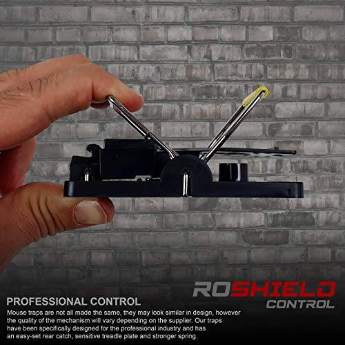 6 x Roshield Mouse Traps - Professional Heavy Duty Control Traps for Mice