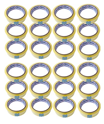 24 Rolls - Cellotape Strong Clear Packing Tape Rolls Extra Long | 24mm x 40m | Packaging Sellotape Parcel Cellotape Transparent?
