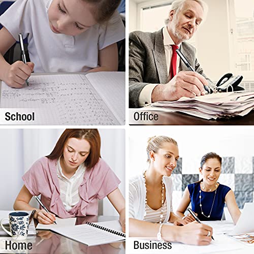 AKARUED Rollerball Pens 24 Pack Black Gel Pens, 0.5mm Liquid Ink Rollerball Pen, Quick-Drying Ballpoint Pens Writing Pens for Bullet Journal,