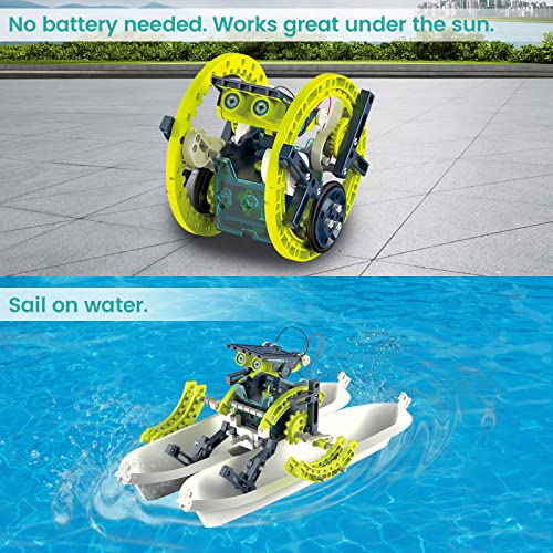 ACELIFE STEM Solar Robot Toy 12-in-1 Educational Science Kit DIY Building Toy Construction Engineering Set for Kids Age 8-12 Boys & Girls Birthday,