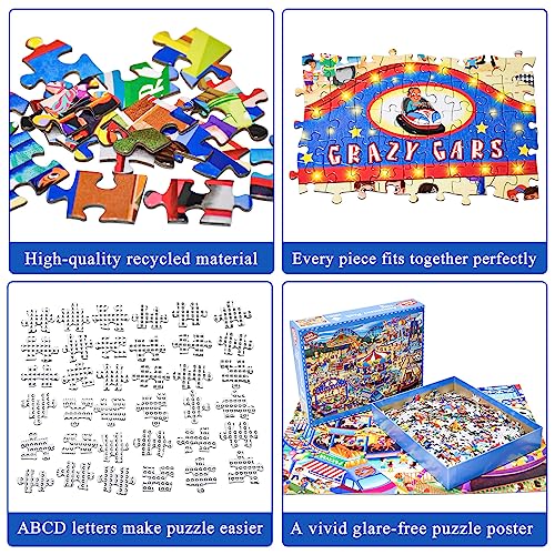 Amusement Park Jigsaw Puzzles for Adults 1000 Piece Theme Park Jigsaws 1000 Pieces for Adults Gifts