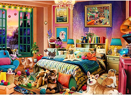 1000 Pieces Jigsaw Puzzles for Adults | Pets Animal Jigsaw Puzzles for Adults 1000 Pieces Puzzle Gifts (Pets Party)