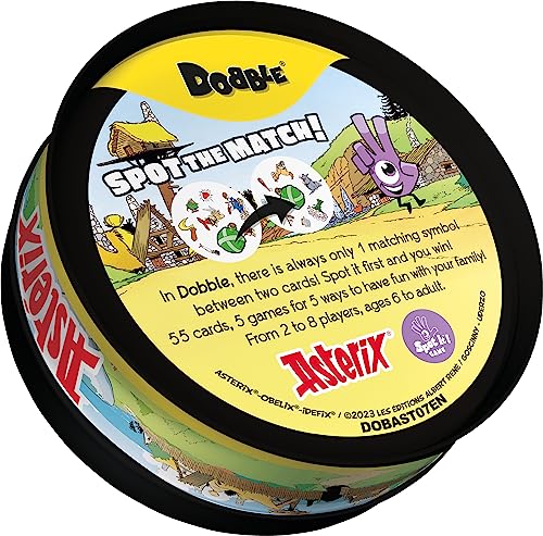 Asmodee | Dobble Asterix | Card Game | Ages 6+ | 2-8 Players | 15 Minutes Playing Time