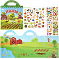 ASTARON Reusable 3D Puffy Sticker Book for Kids 3-6, Cute Waterproof Farm Harvest Stickers 88 Pcs, Puffy Sticker Game Travel Stickers and Educational
