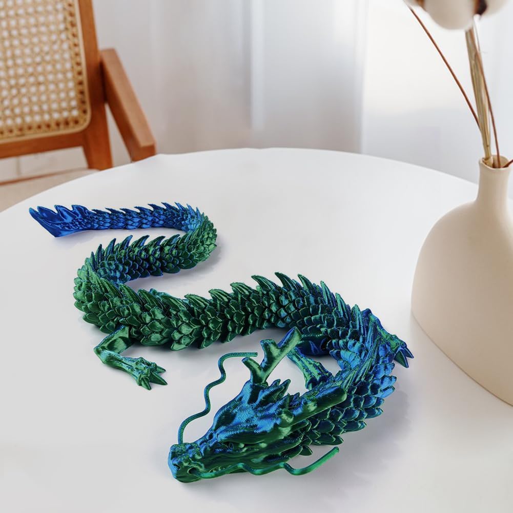 3D Printed Dragon in Egg,Full Articulated Dragon Crystal Dragon with Dragon Egg,Flexible Joints Home Decor Executive Desk Toys,Home Office Decor