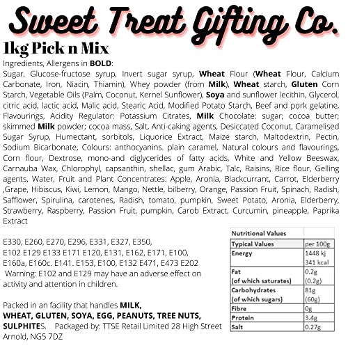 1kg Pick & Mix Sweets - Classic Retro Candy Selection - More than 20 Different Sweets