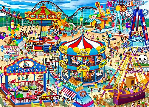 Amusement Park Jigsaw Puzzles for Adults 1000 Piece Theme Park Jigsaws 1000 Pieces for Adults Gifts