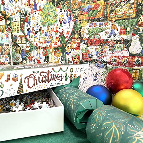 1000 Piece Jigsaw Puzzles for Adults - Christmas Illustrated Theme - Christmas Jigsaw Puzzle for Adults and Children - Family Fun Christmas Jigsaw -