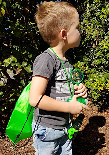 Adventure Kidz - Outdoor Exploration Kit, Children?s Toy Binoculars, Flashlight, Compass, Fox Whistle, Magnifying Glass, Backpack. Great Kids Gift Set