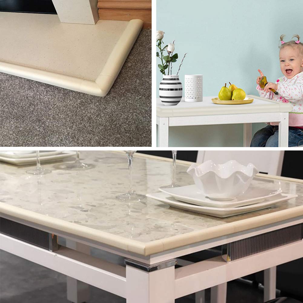 Baby Corner Guards, Fairy Baby 17Pcs Baby Proofing Kit Child Safety 1 Edge Protection 19.68 ft + 8 Corner Protectors +2 Cabinet Latch Locks + 4