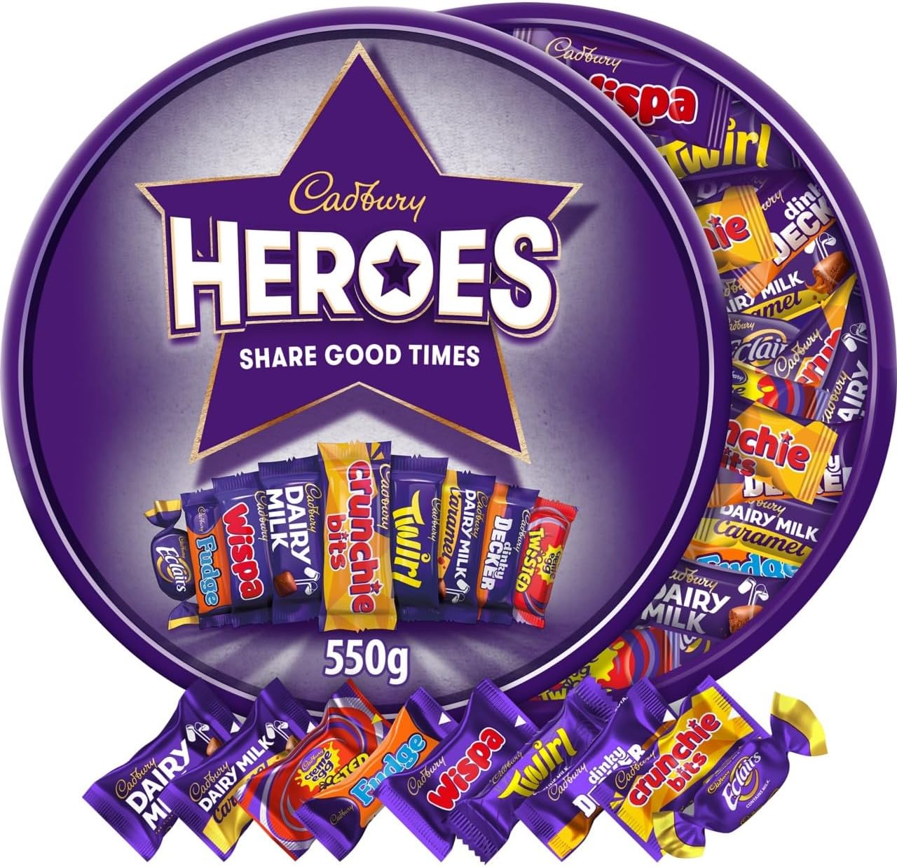 Cadbury Heroes Chocolate Tub 550G