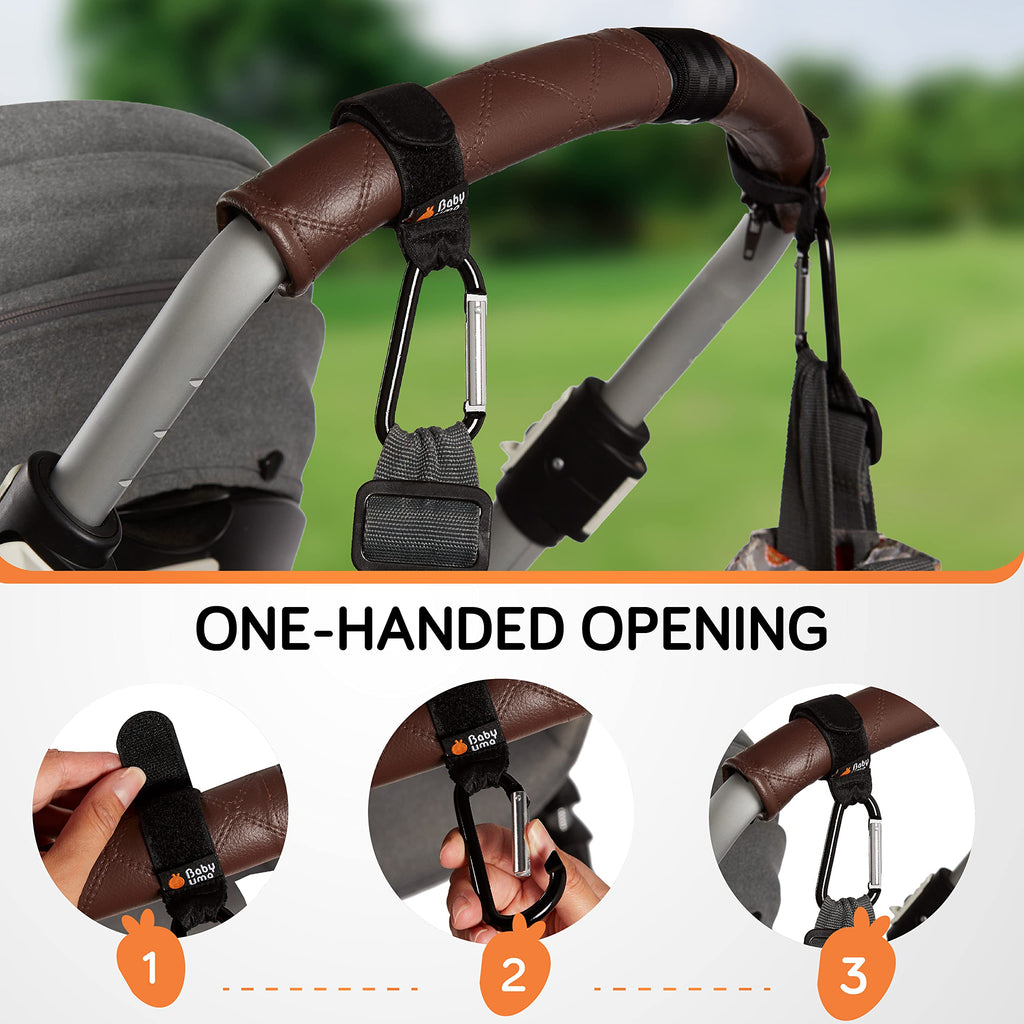 Baby Uma Award-Winning Pram Clips - 2022 Double-Platinum Winning Pushchair Accessories, Universal Pram Accessories & Rollator Accessories, Carry 5kg