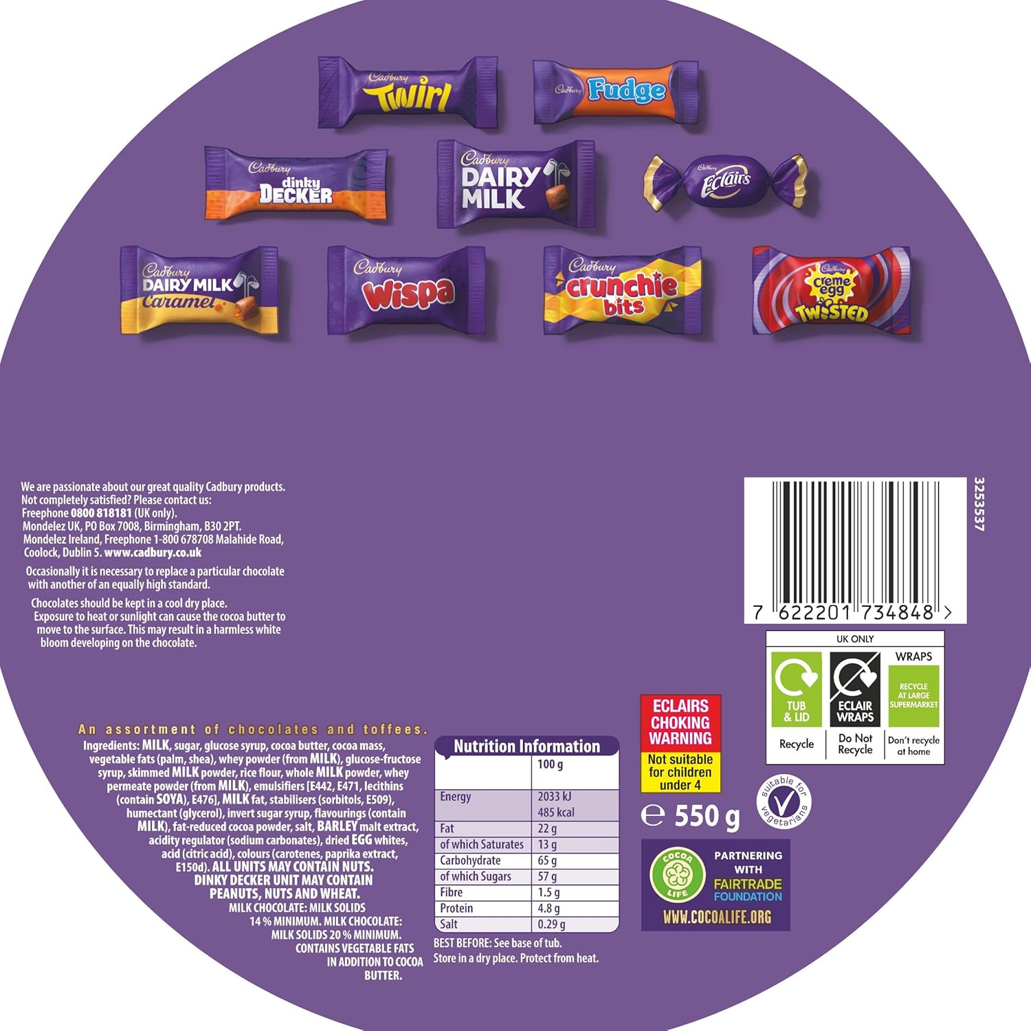 Cadbury Heroes Chocolate Tub 550G