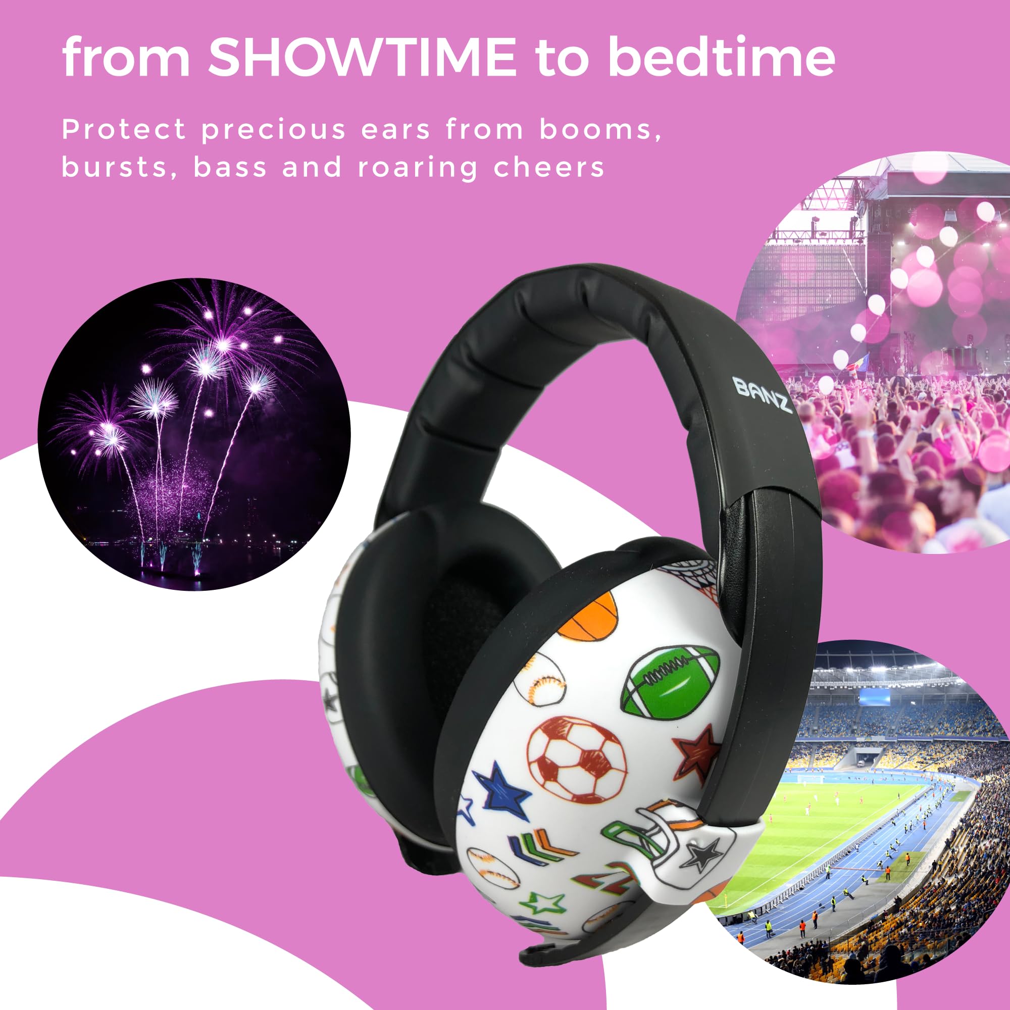 Banz Bubzee Baby Ear Defenders 0-36 Months, Noise Cancelling Headphones for Kids