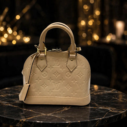Louis Vuitton Alma BB M91585 Beige Handbag 23x18x12cm with Key