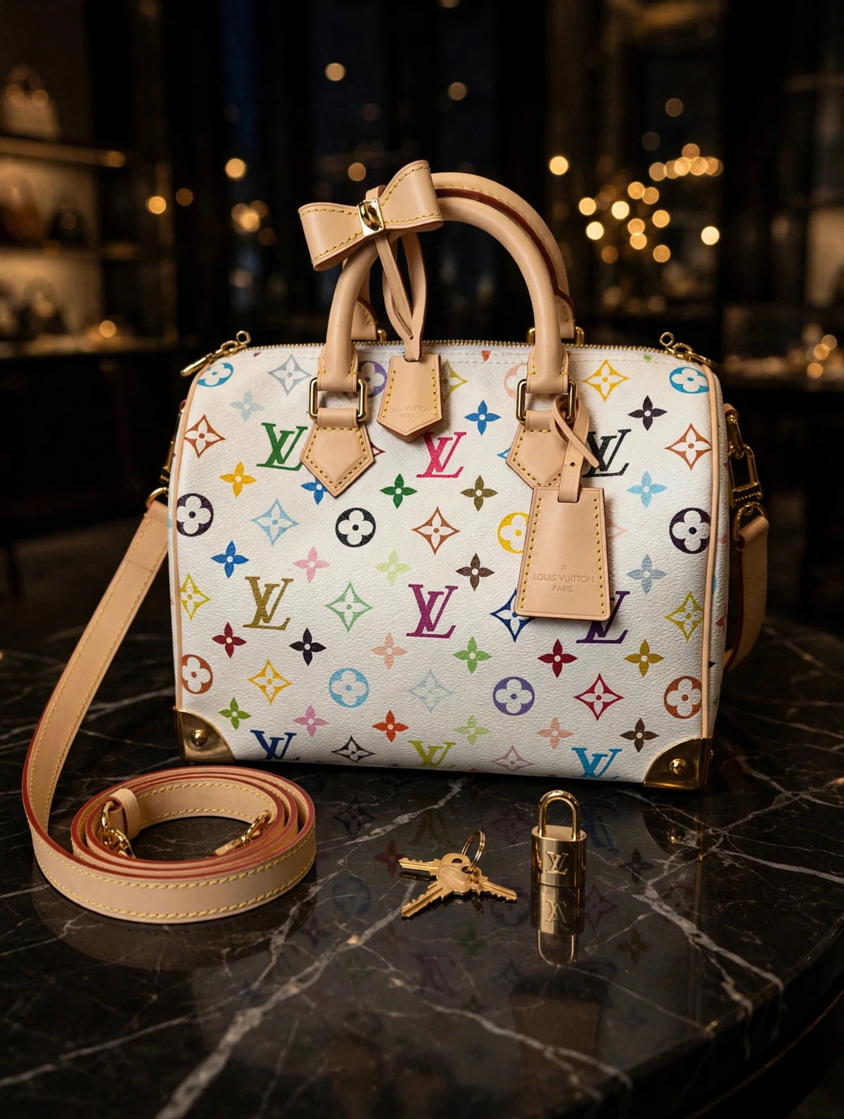 Louis Vuitton LV x TM Speedy Bandoulière 25 M13085 Designer Handbag